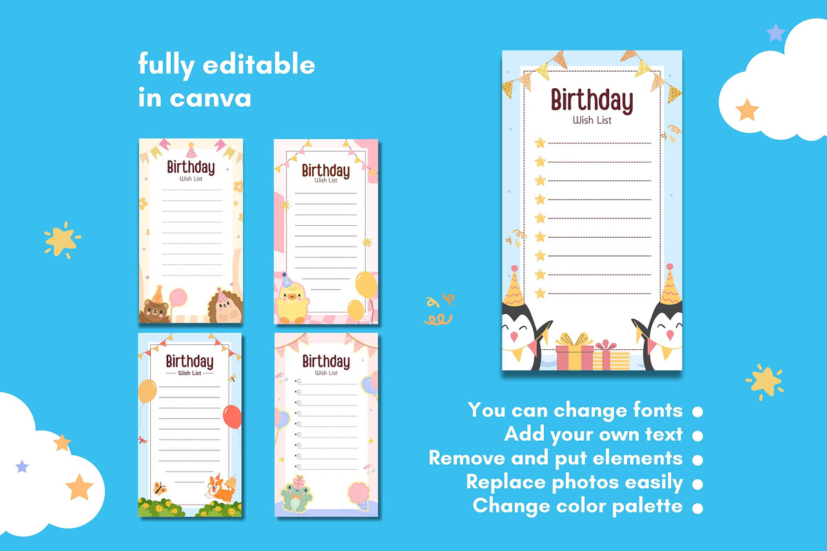 Cute Happy Birthday Wish List, a Templates & Theme by TemplateCastleStore (Photo 9 of 9)