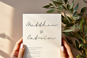 A5 Invite Mockup - PSD Mockup, a Templates & Theme by Samantha Logue