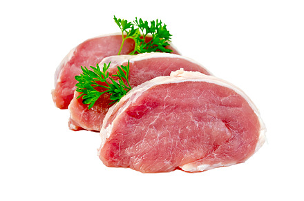 Meat pork slices isolated, a Food & Drink Photo by rezkrr