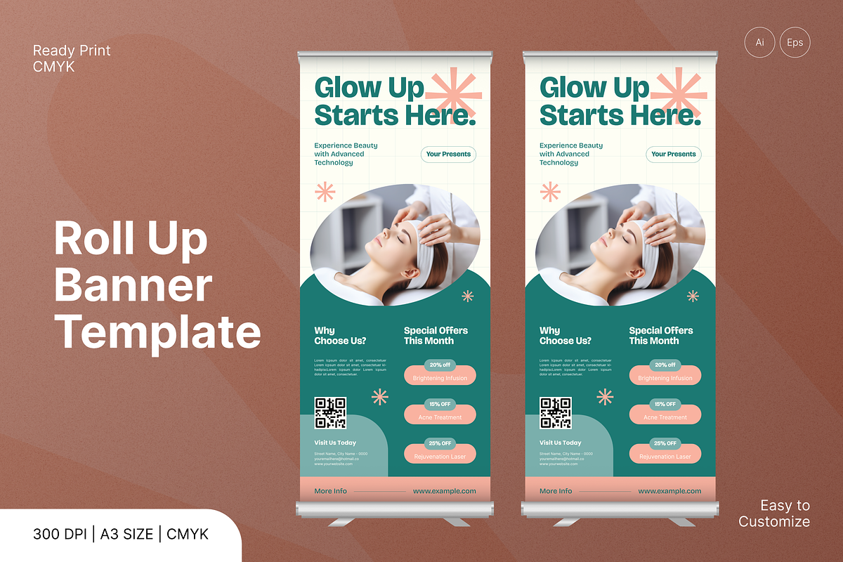 Beauty Clinic Promo Banner, a Print Template by Annora Studio (Photo 1 of 6)