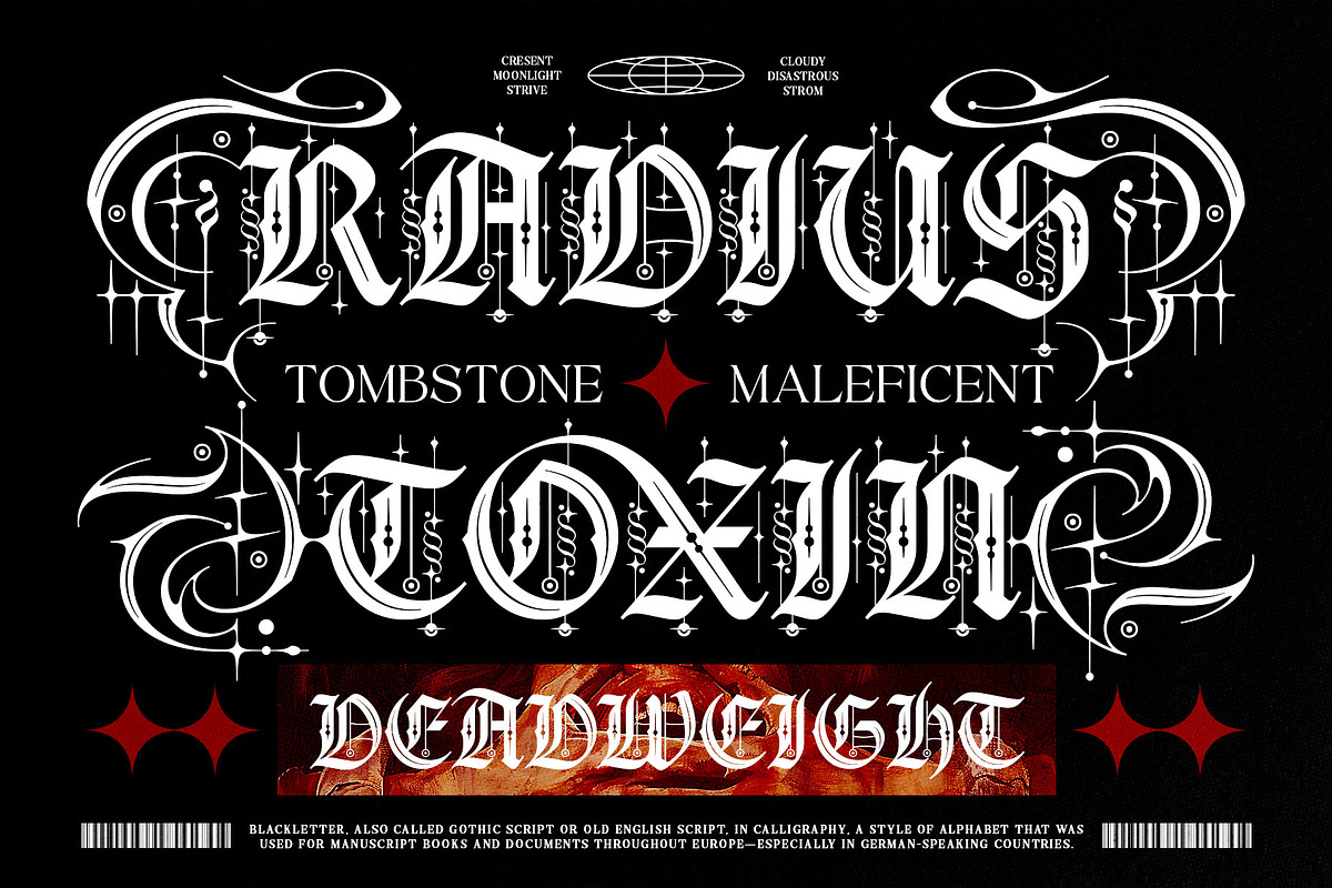 Gryphire Black Typeface, a Blackletter Font by alit design (Photo 9 of 20)