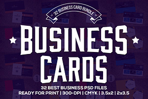 32 Stylish Business Cards Bundle