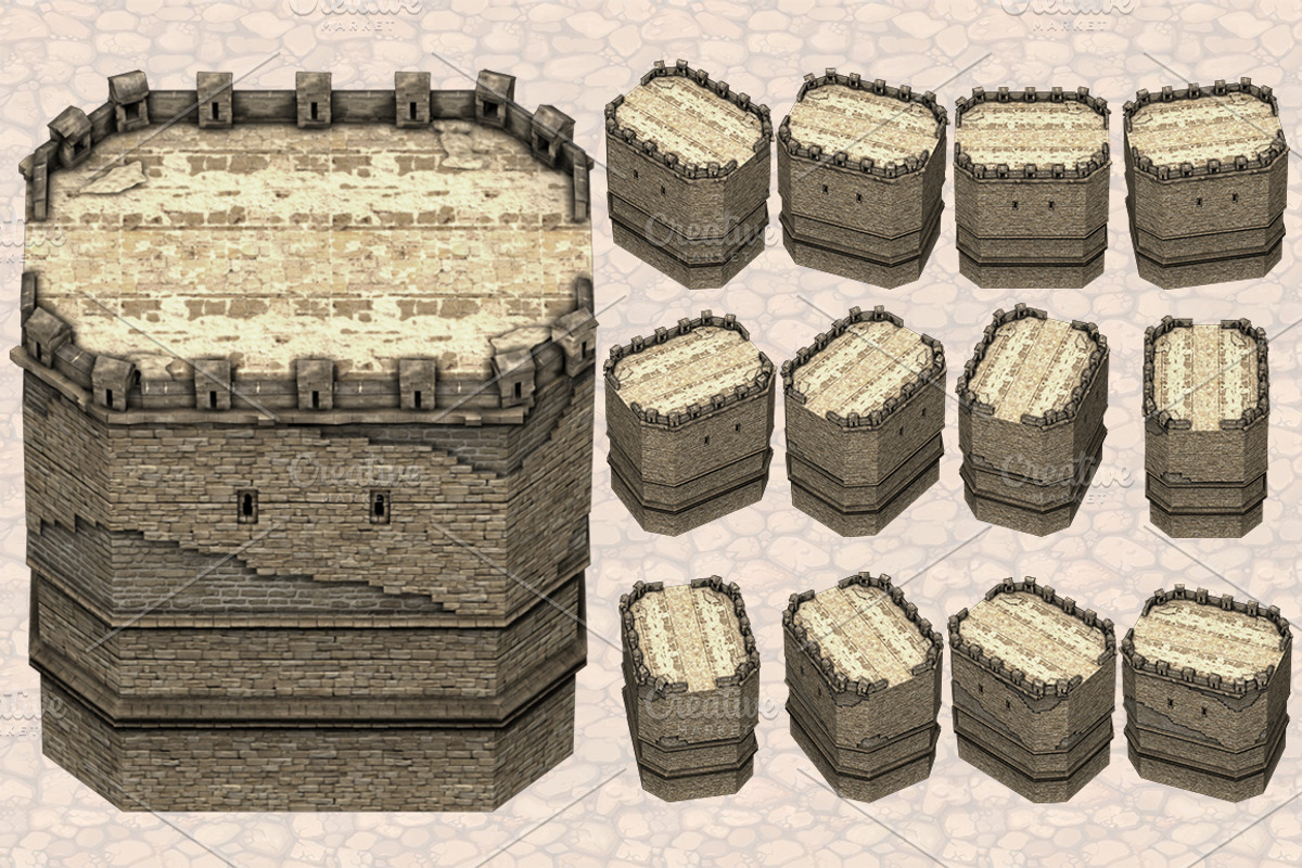 Isometric Ancient City Pack, an Object Graphic by Beatheart Creative Studio (Photo 43 of 77)
