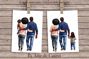 We Are Family, Watercolor Clipart, a Person Illustration by ArtedeCatrin (Thumbnail 10 of 10)