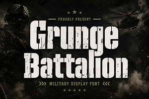 Grunge Battalion, a Serif Font by Wow Magic
