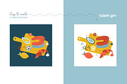 Hand drawn SEAFOOD clipart concepts, a Food Illustration by Lana Sham (Thumbnail 5 of 7)
