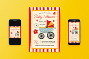 Baby Shower Flyer, a Flyer Template by Aiyari Graphic (Thumbnail 1 of 3)
