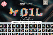 Oil Slick Liquid Letters Overlays, a Symbol Font by PhotoSpirit (Thumbnail 1 of 8)