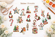 Watercolor Christmas Clipart Bundle, an Illustration by Artnoy (Thumbnail 7 of 8)