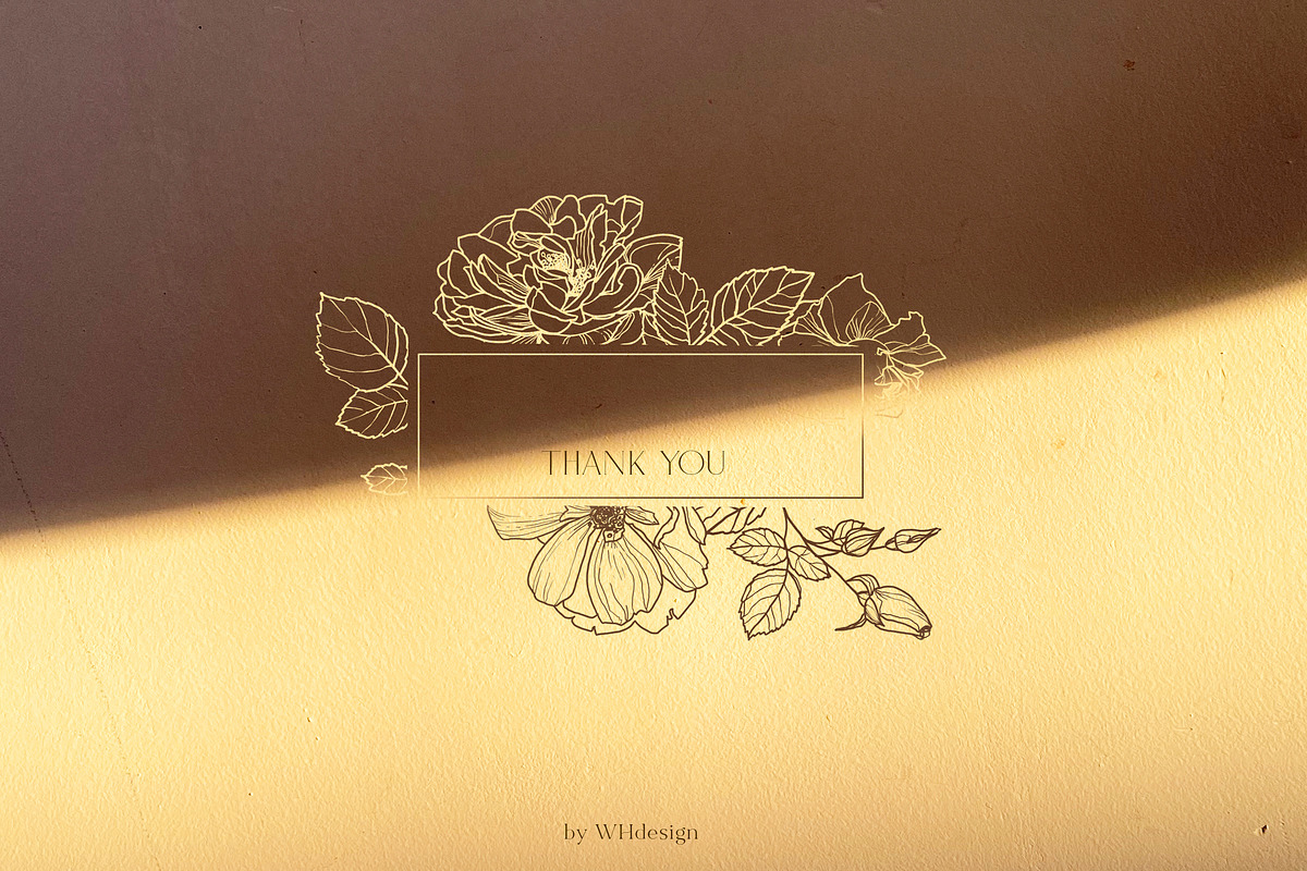 Line Floral Clipart Vector Flowers, an Illustration by whiteheartdesign (Photo 12 of 12)