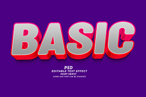 Basic PSD 3D Editable Text