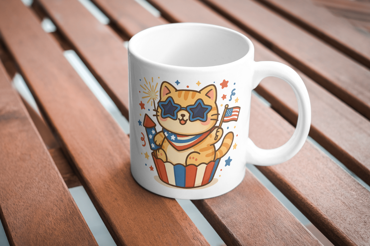 Cupcake Firecracker Cat PNG – Sublim, a Seasonal Illustration by Smillyy Threads (Photo 4 of 6)
