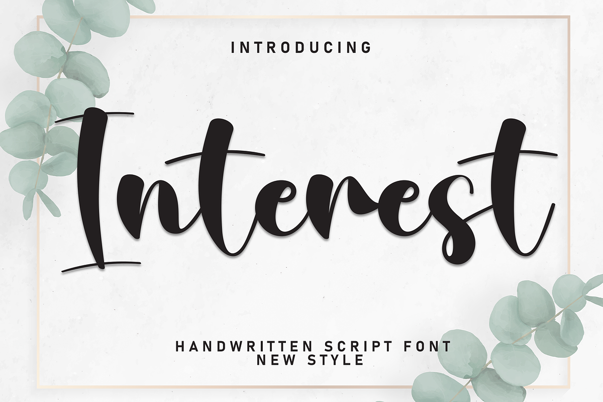 Interest | Script Font, a Handwritten Font by Scratchones (Photo 1 of 8)