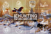Hunting Vintage Badges and Logos, a Branding & Logo Template by shazi (Thumbnail 1 of 7)