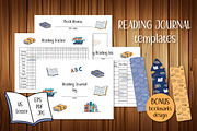 Reading Journal Print Templates, a Stationery Template by AnnaViolet_store (Thumbnail 1 of 6)