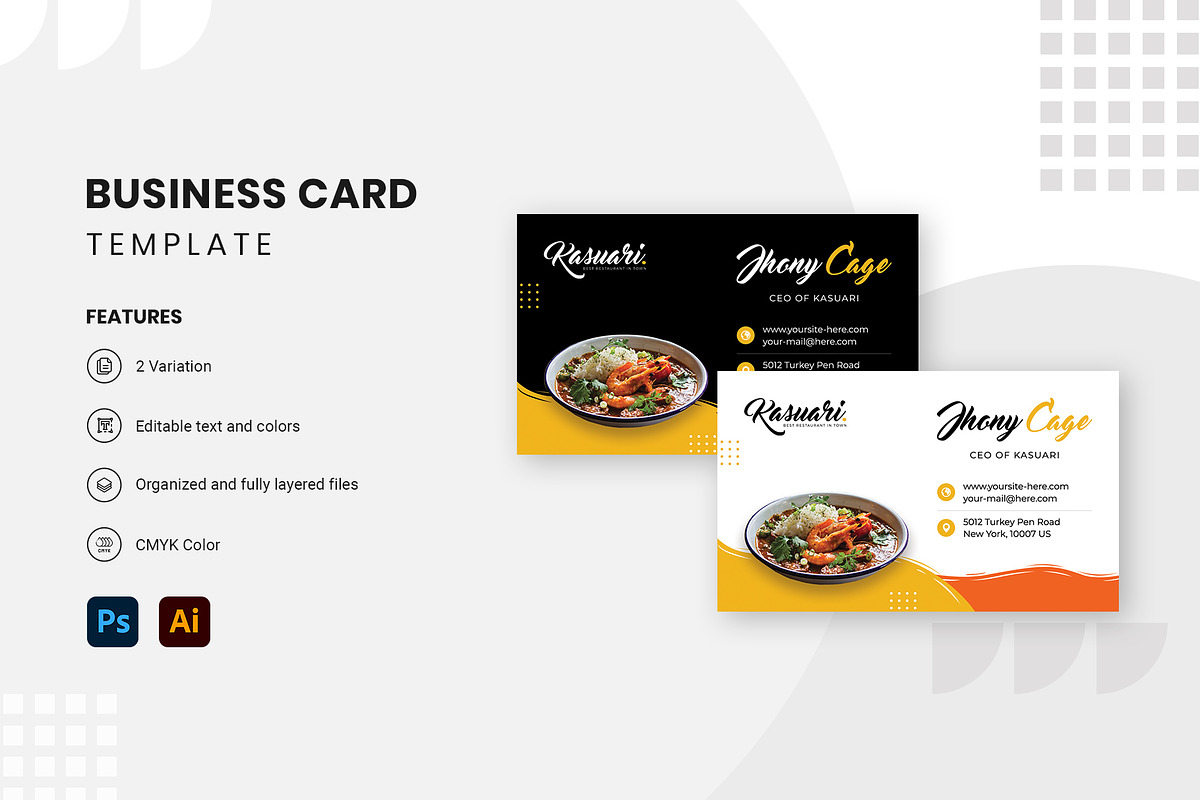 Business Card - Kasuari 1, a Business Card Template by Themes Awesome (Photo 1 of 4)