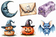 Watercolor Pastel Spooky Halloween, an Illustration by Craft Nest (Thumbnail 5 of 6)
