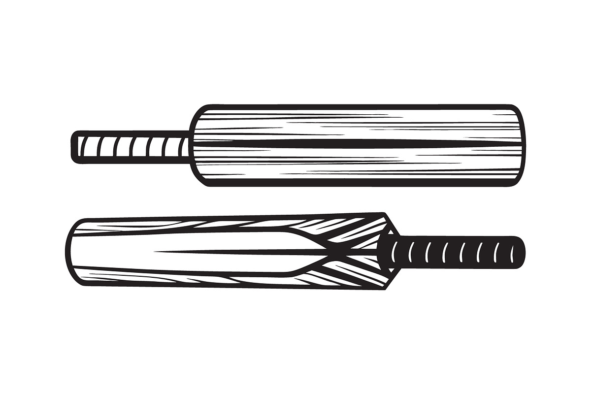 Cricket Bat Vector Icon Set, an Object Graphic by Billah Hub (Photo 1 of 3)