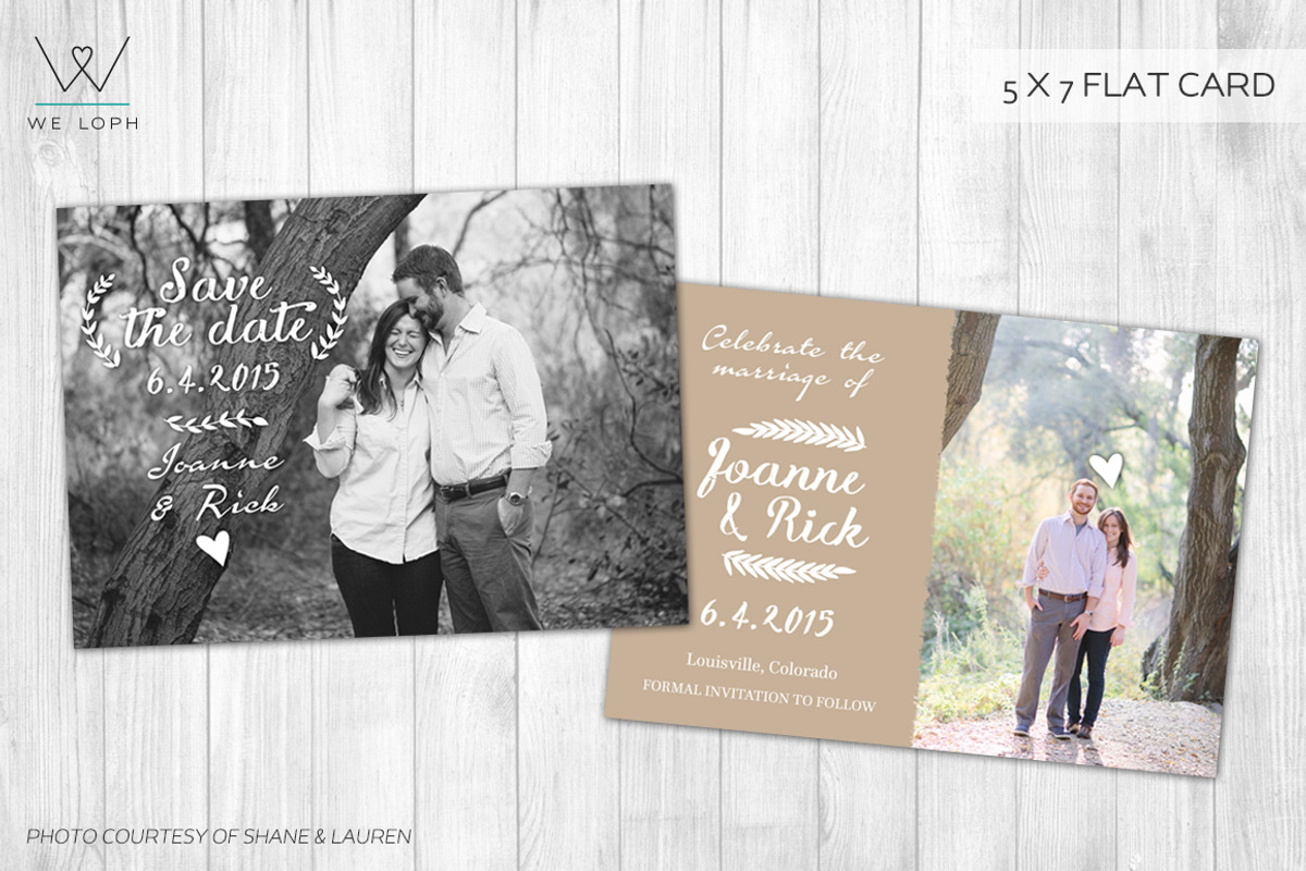 Save the date romantic card template, an Invitation Template by We♡Loph