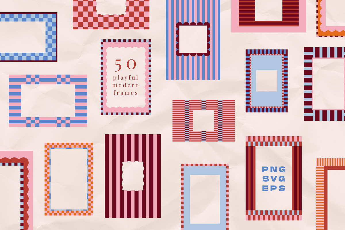 Stripped and checker FRAMES, an Object Graphic by kondratya (Photo 2 of 9)