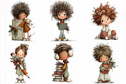 Christmas Cute School Kids Clipart, an Object Illustration by DreamCafeArt (Thumbnail 4 of 6)
