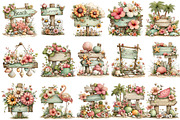 Whimsical Summer Wooden Sing Clipart, an Illustration by OK Design (Thumbnail 3 of 6)