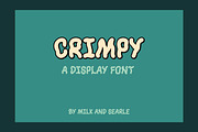 Crimpy - A wavy, crinkly font, a Font by Milk and Searle (Thumbnail 1 of 4)