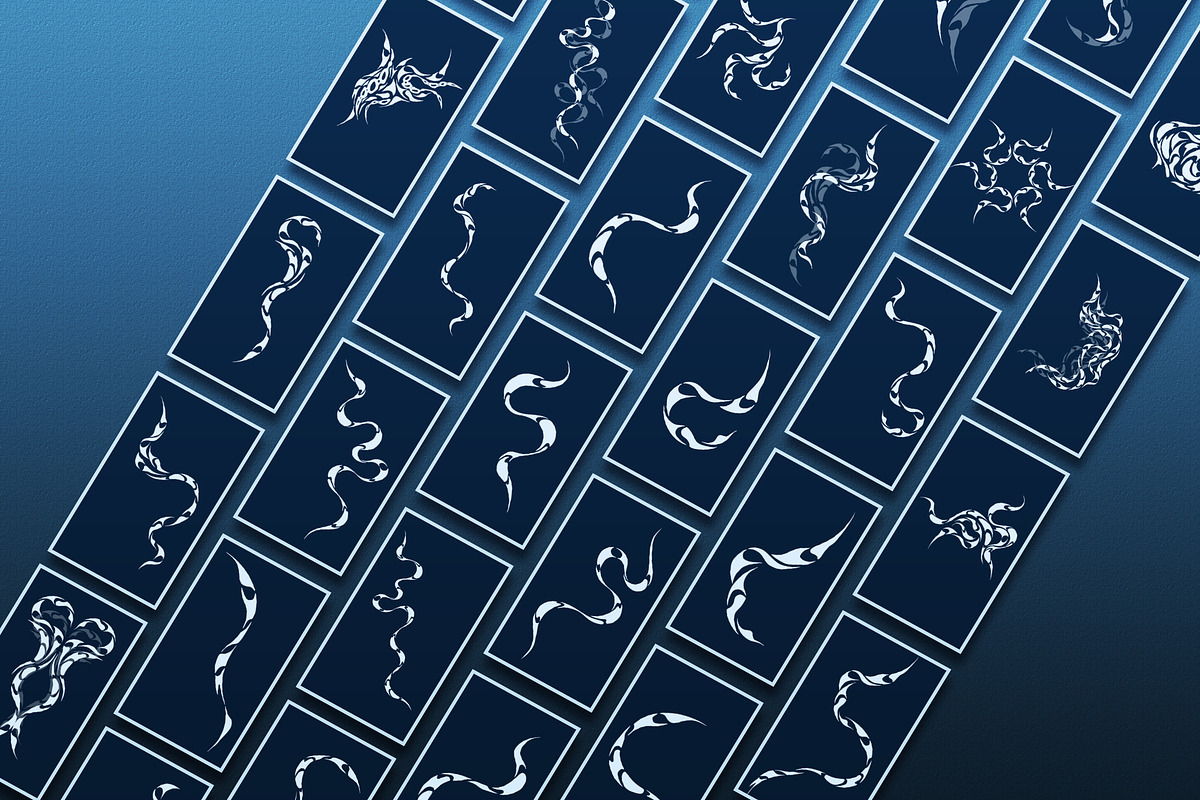 34 Tattoo Lines (SVG and more), a Brush Add-On by xresch (Photo 3 of 9)
