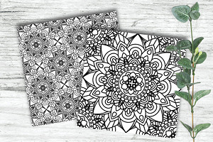 100 Mandalas Seamless Patterns