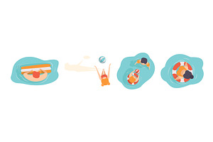 People Character on Seaside and, a Person Illustration by TopVectors
