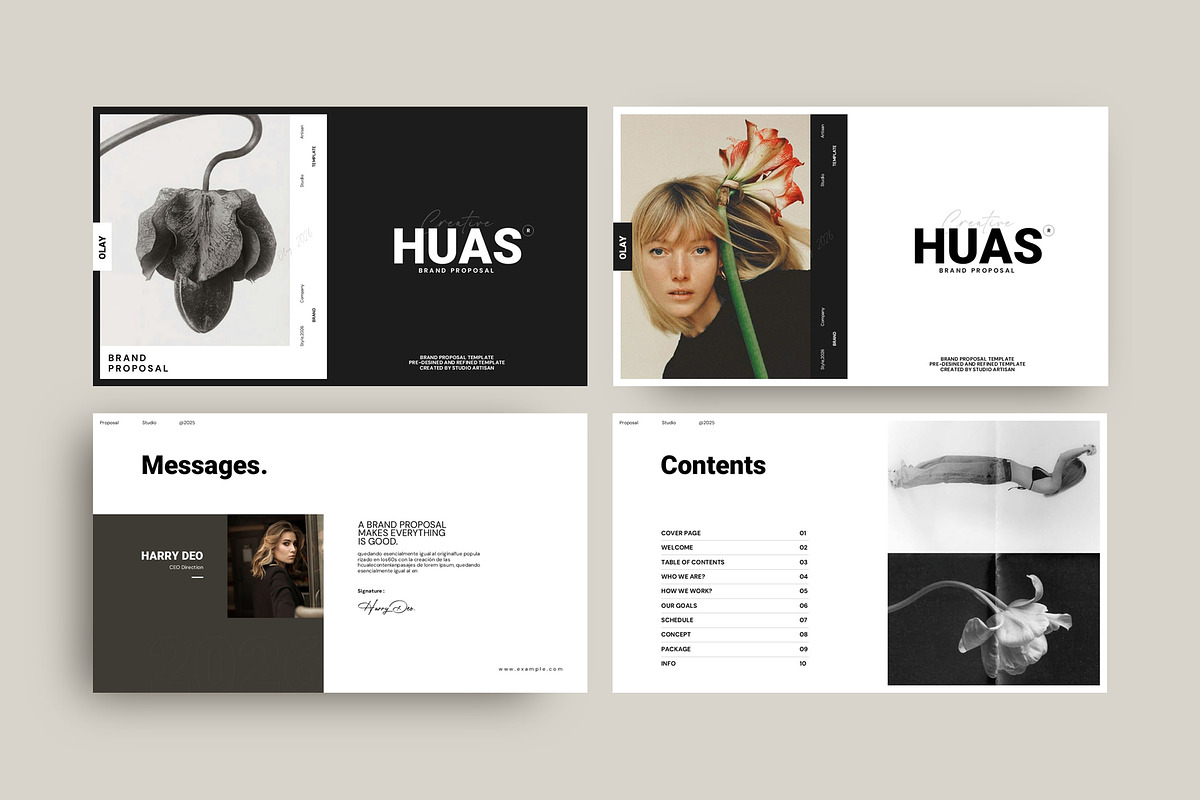 Huas Brand Proposal Presentation, a Presentation Template by Studio Artisan (Photo 3 of 12)