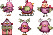 Quirky Christmas Chicken Clipart, an Illustration by Black Bird Studio (Thumbnail 5 of 6)
