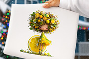 Whimsical lemon Girl Clip Art, an Illustration by SinaCreation (Thumbnail 7 of 9)