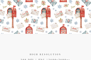 Red Mailbox Seamless Pattern, a Decorative Illustration by Pati Charm Studio (Thumbnail 3 of 7)