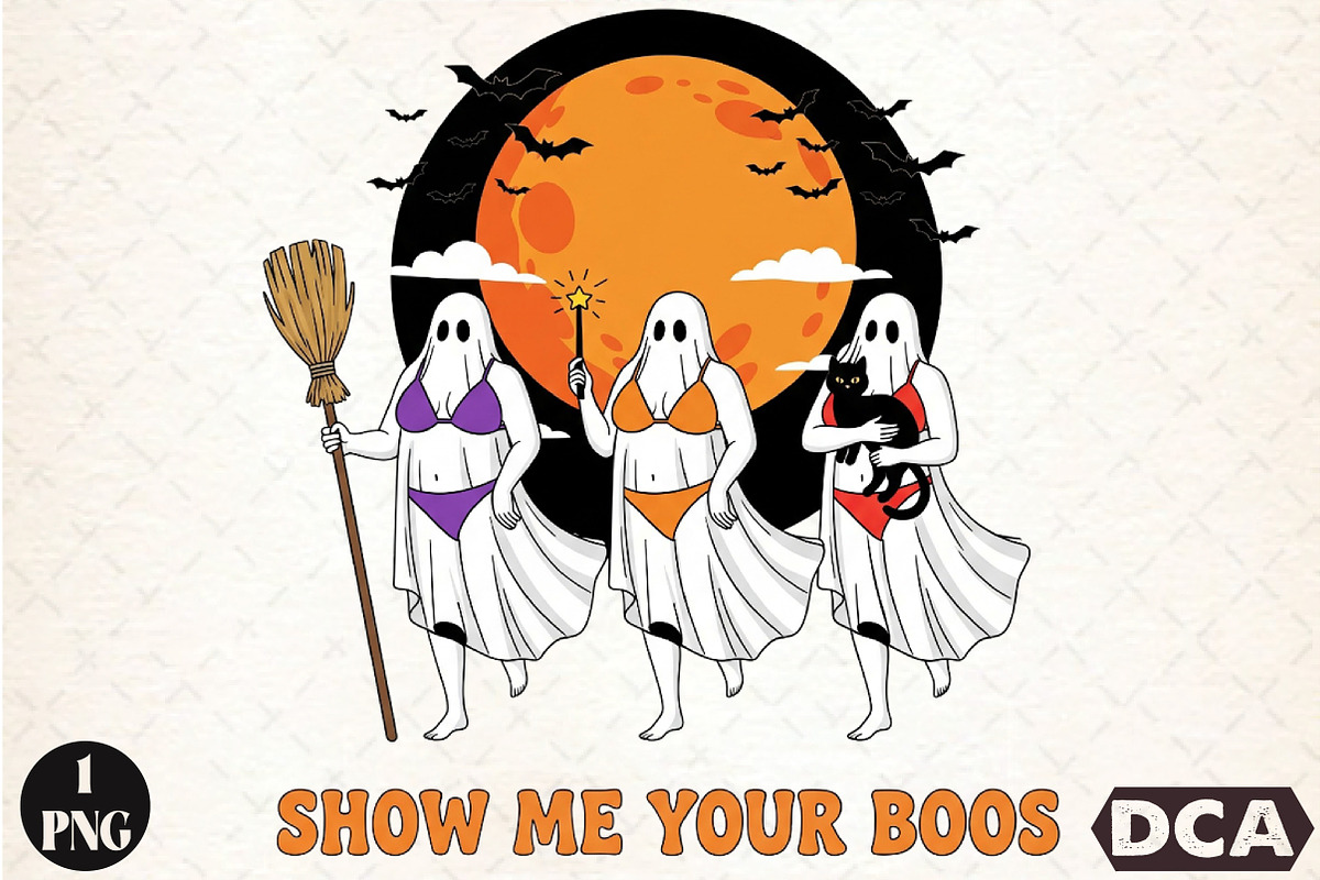 Funny Halloween Ghost Png, an Illustration by DreamCafeArt (Photo 1 of 7)