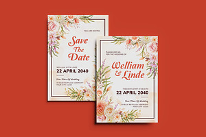 Marijose Wedding Invitation Template, an Invitation Template by iDoodle Studio