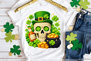 St Patricks Day Skull PNG, an Illustration by Canvas Craft (Thumbnail 3 of 4)