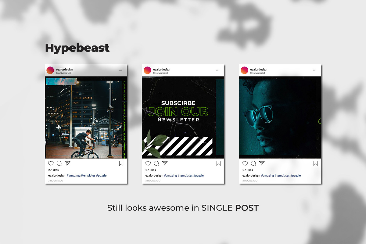 Hypebeast Puzzle, a Social Media Template by Analogi Studio (Photo 6 of 9)