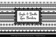 Black Lace Clipart Borders, an Illustration by Amanda Ilkov (Thumbnail 1 of 5)
