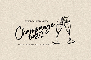 Champagne Toast Clinking Glasses