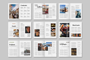 Minimal Travel Magazine Template