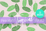 Procreate Tropical Leaves Brush Kit, a Brush Add-On by YokoBlue (Thumbnail 1 of 7)
