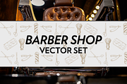 Barber Shop Vector Set, an Illustration by Inkwell Supply Co (Thumbnail 1 of 7)