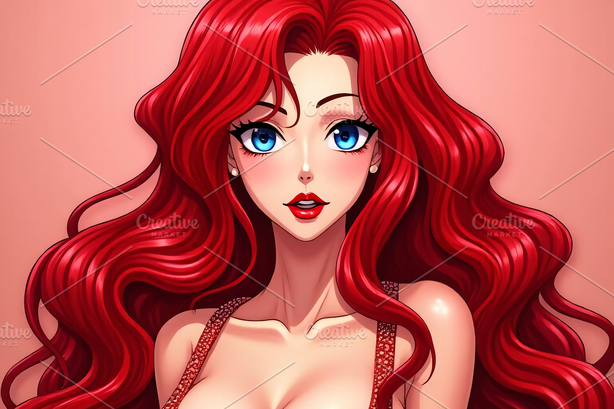 Red Goddess: 7 Anime-Style Portraits, an Illustration by ETARA by Mea Hau (Photo 8 of 8)
