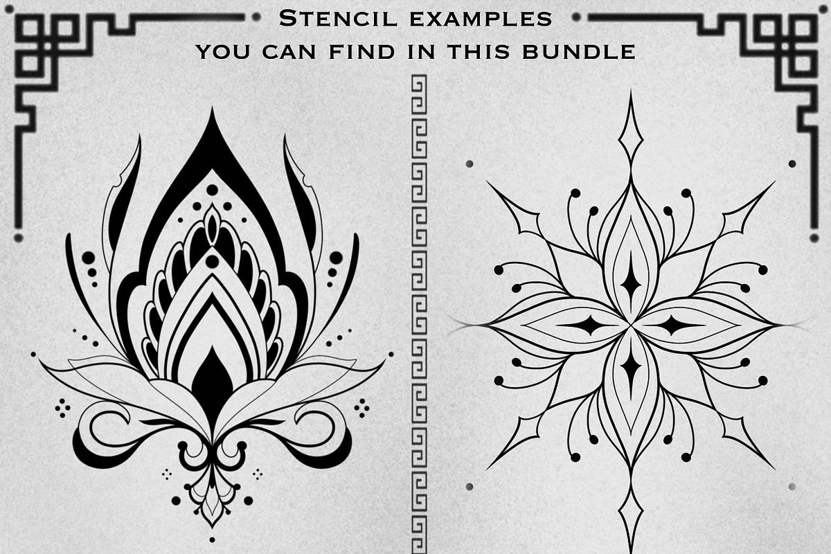 Premium Ornamental Tattoo Stencils, a Brush Add-On by ProcreateInk (Photo 6 of 7)