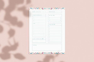 Floral Printable Planner Page Bundle