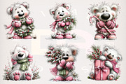 Whimsical Christmas Polar Bear PNG, a Transportation Illustration by Digital Artistic99 (Thumbnail 2 of 7)