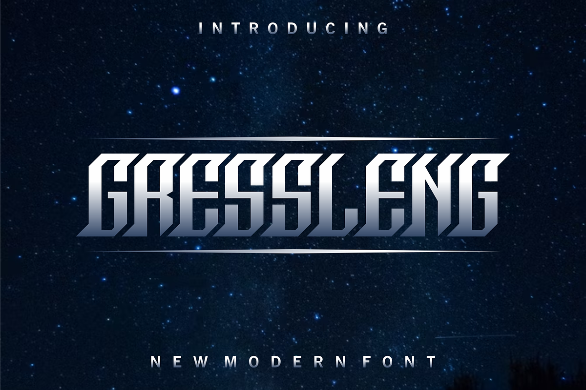 Gressleng font, a Sans Serif Font by VectorCraft (Photo 1 of 4)