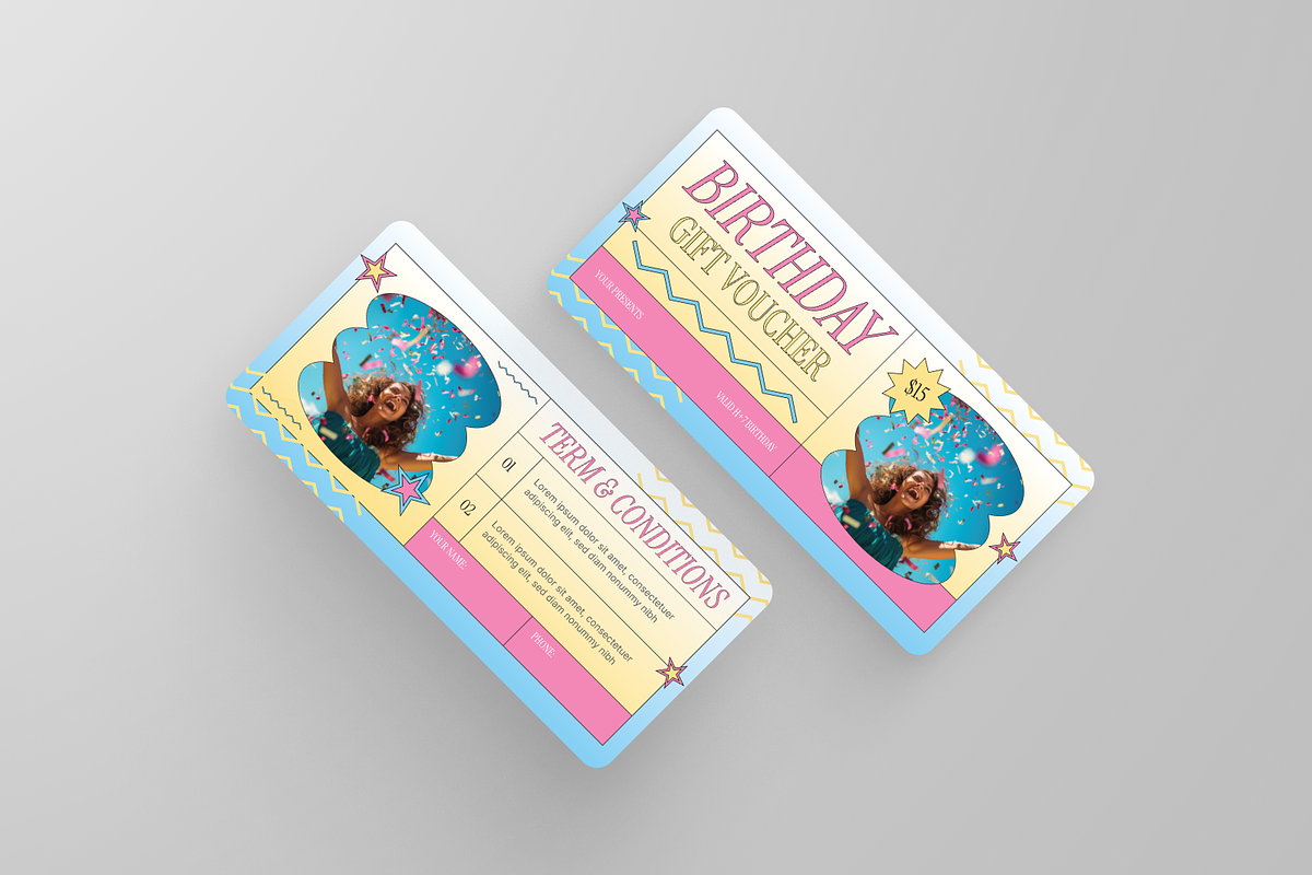 Birthday Gift Voucher, a Print Template by Annora Studio (Photo 5 of 6)