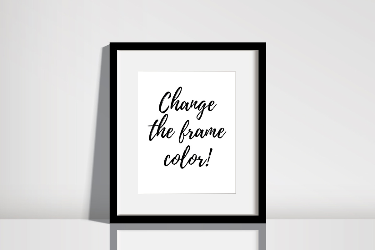 White Frame Mockup - PSD AI PNG JPEG, a Print Template by Minty Fresh Graphics (Photo 4 of 5)